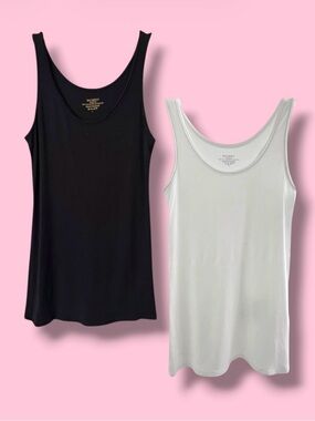 💕MAJESTIC Soft Touch Tank Top Deluxe T-Shirt Superwashed • BLACK, WHITE • Size 1